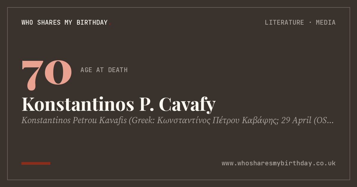 Konstantinos P. Cavafy