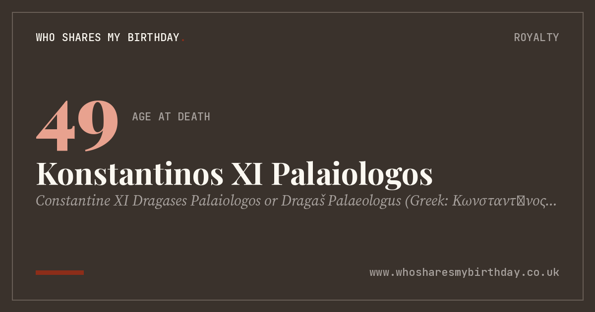 Konstantinos XI Palaiologos