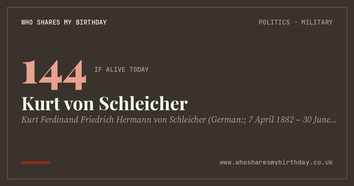 Kurt von Schleicher