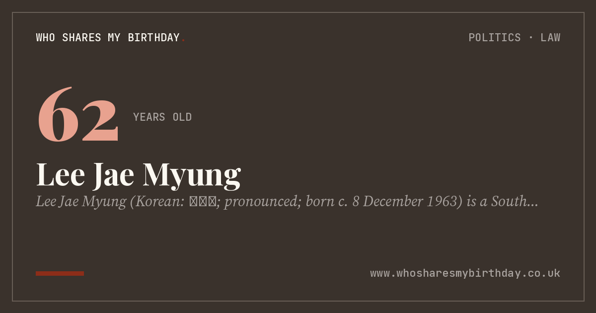 Lee Jae Myung