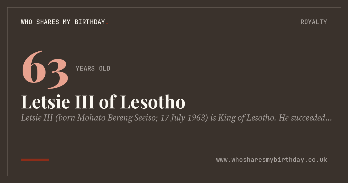 Letsie III of Lesotho