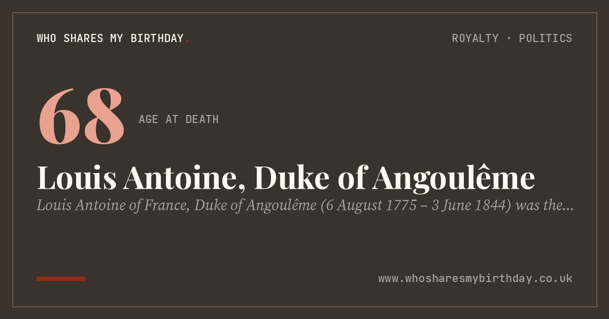 Louis Antoine, Duke of Angoulême