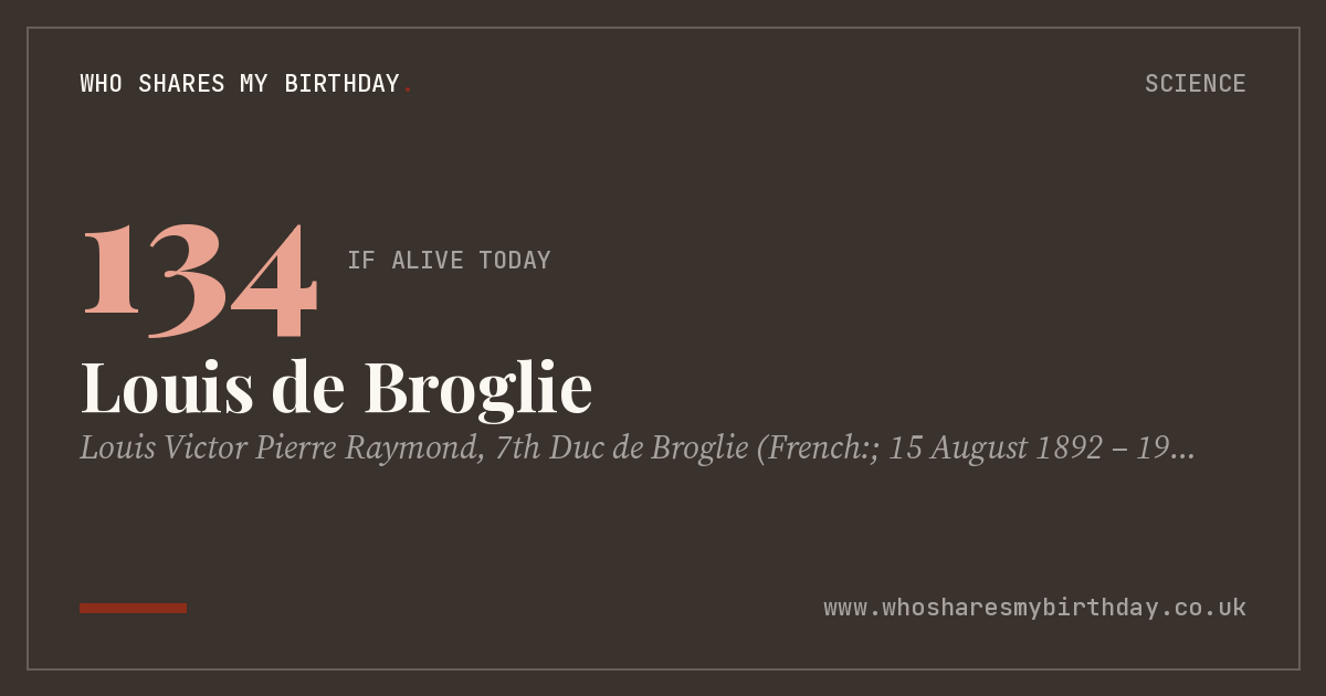 Louis de Broglie