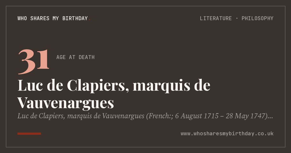 Luc de Clapiers, marquis de Vauvenargues