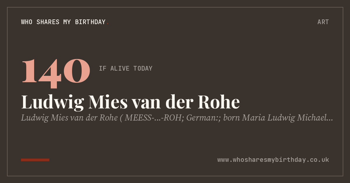 Ludwig Mies van der Rohe