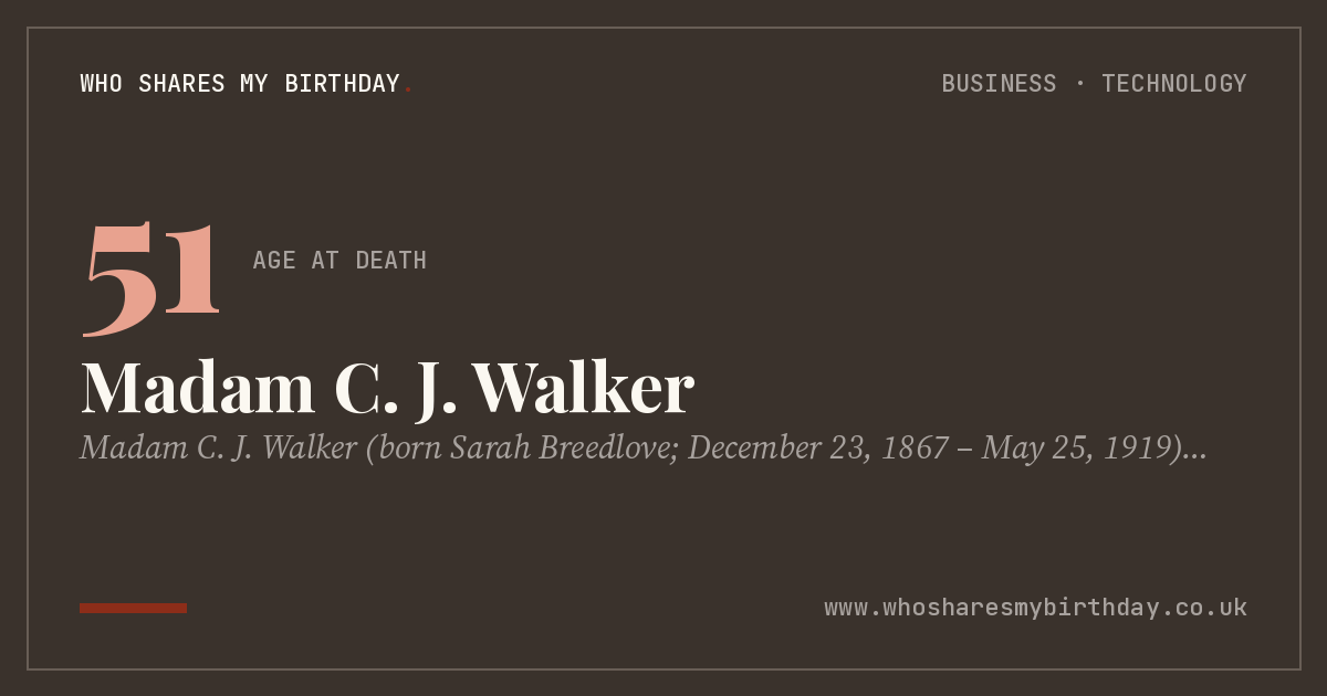 Madam C. J. Walker