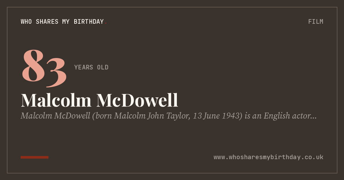 Malcolm McDowell