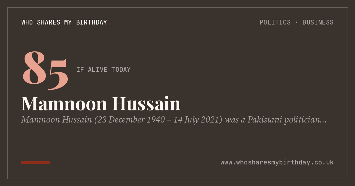 Mamnoon Hussain
