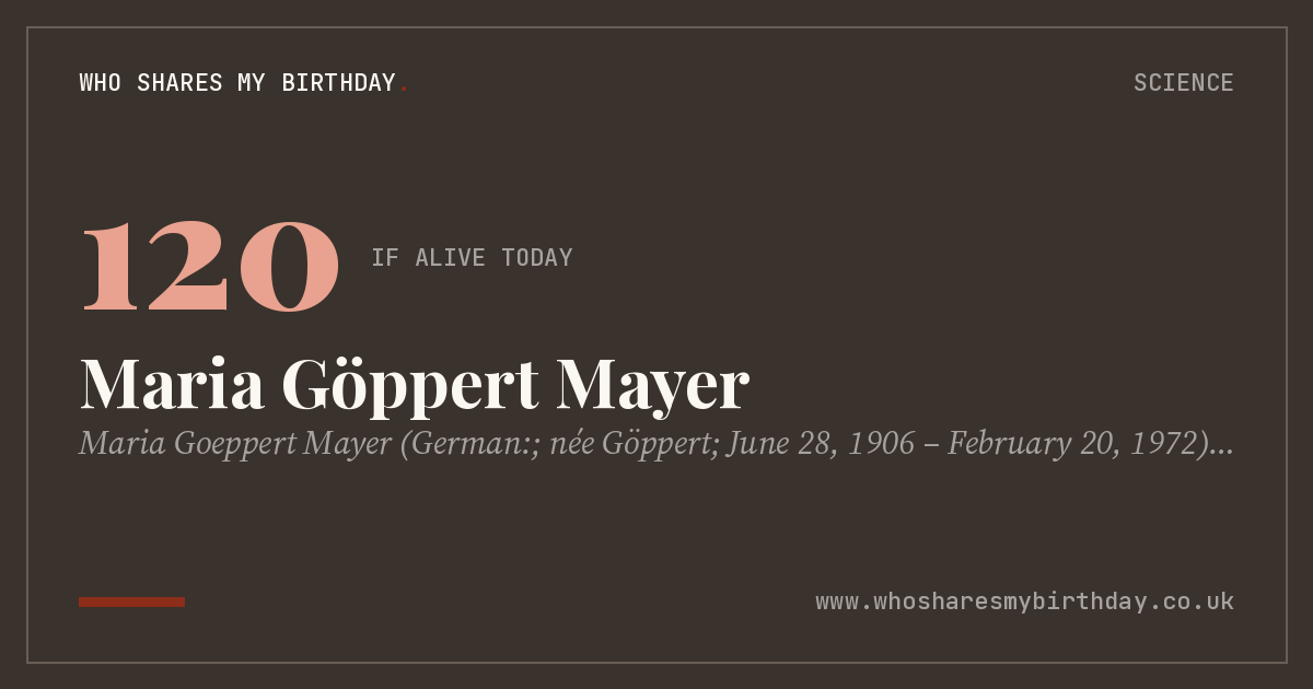 Maria Göppert Mayer