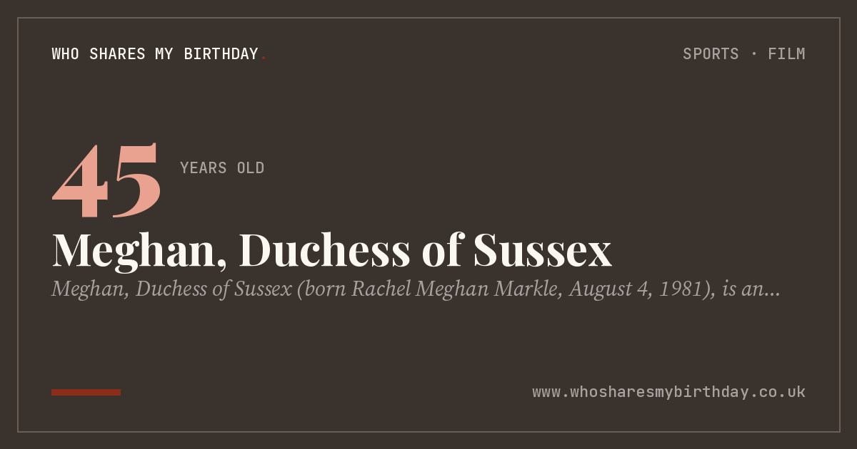Meghan, Duchess of Sussex