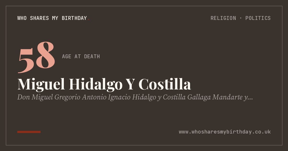 Miguel Hidalgo Y Costilla