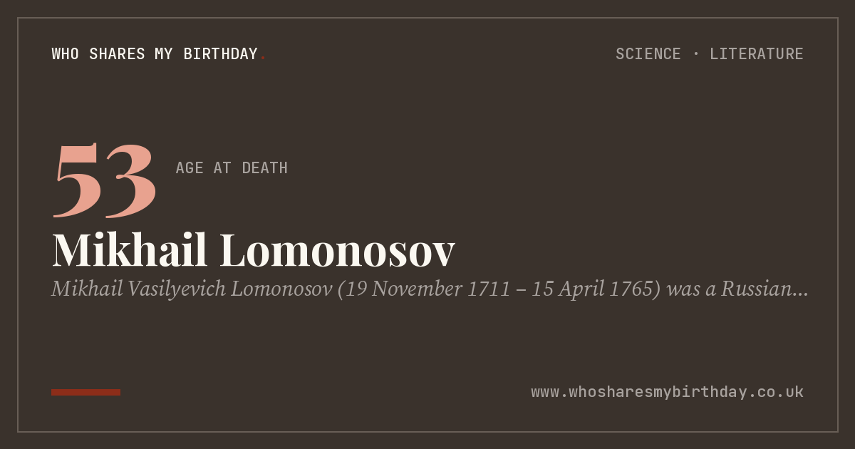 Mikhail Lomonosov