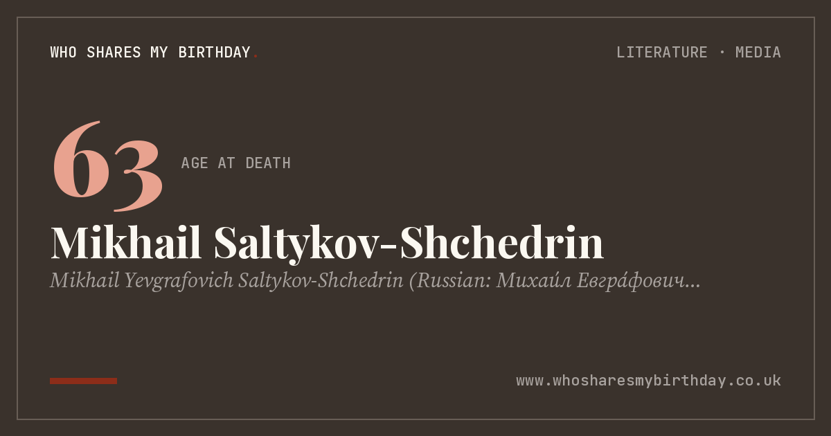 Mikhail Saltykov-Shchedrin