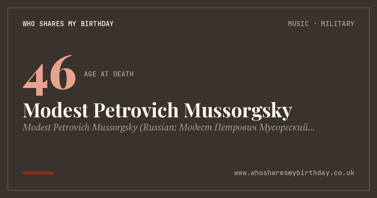 Modest Petrovich Mussorgsky
