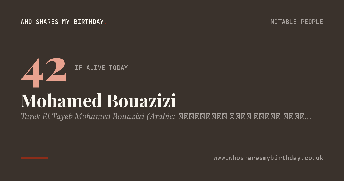 Mohamed Bouazizi