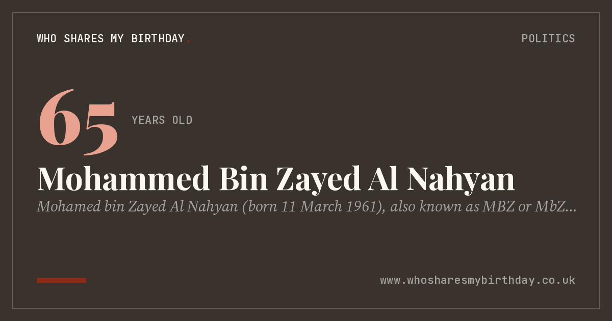 Mohammed Bin Zayed Al Nahyan