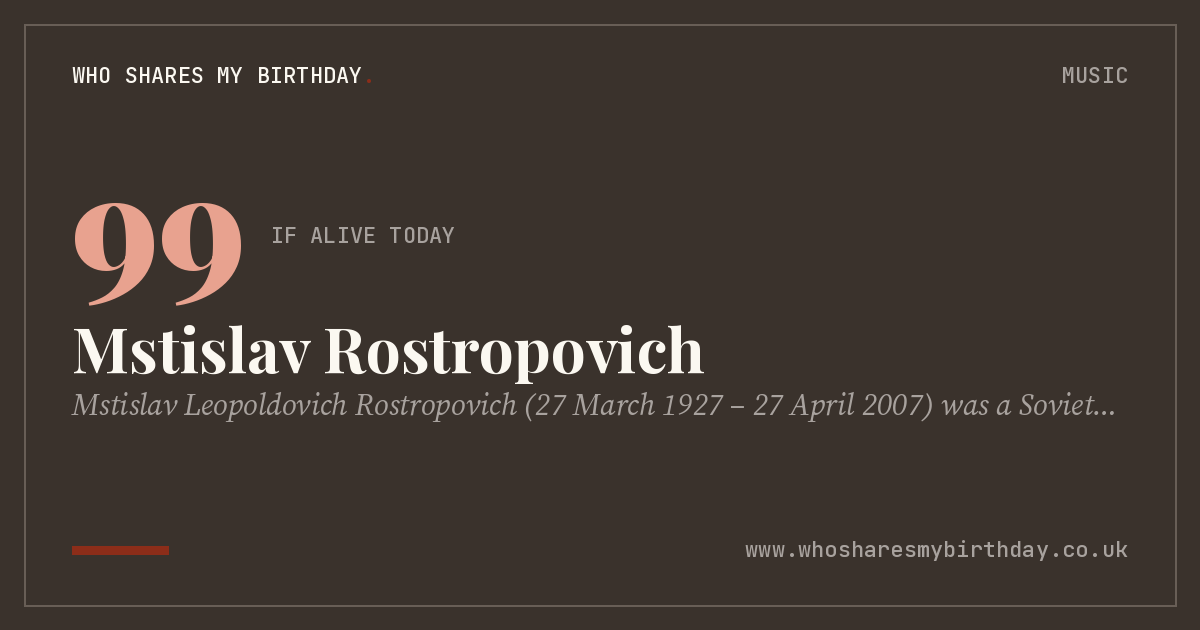 Mstislav Rostropovich