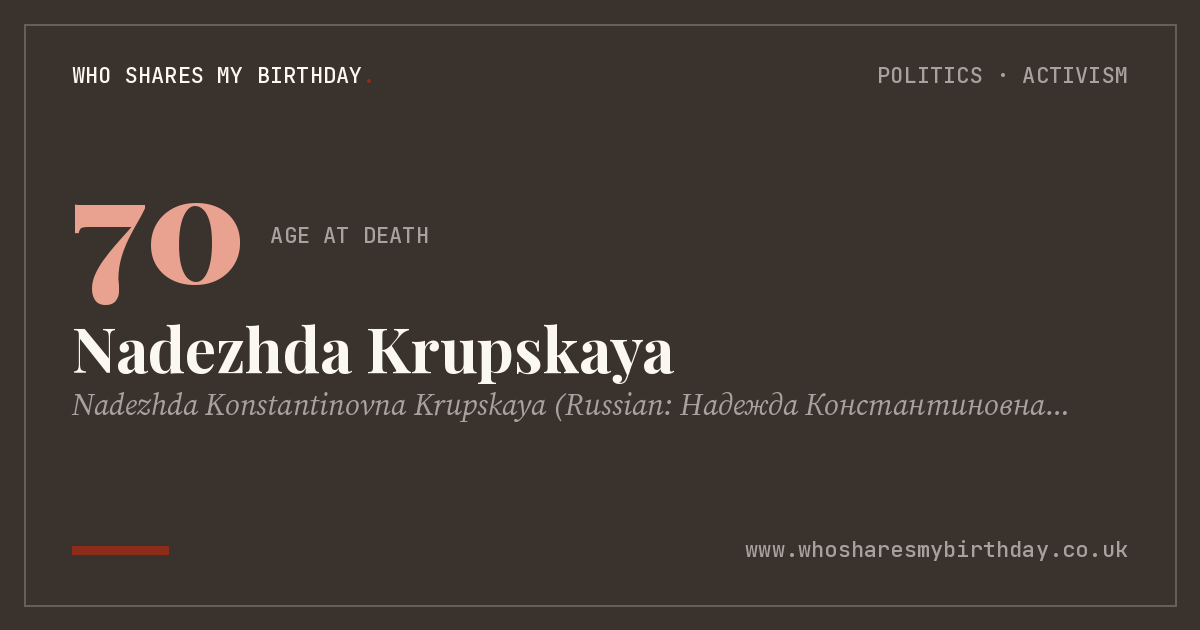 Nadezhda Krupskaya
