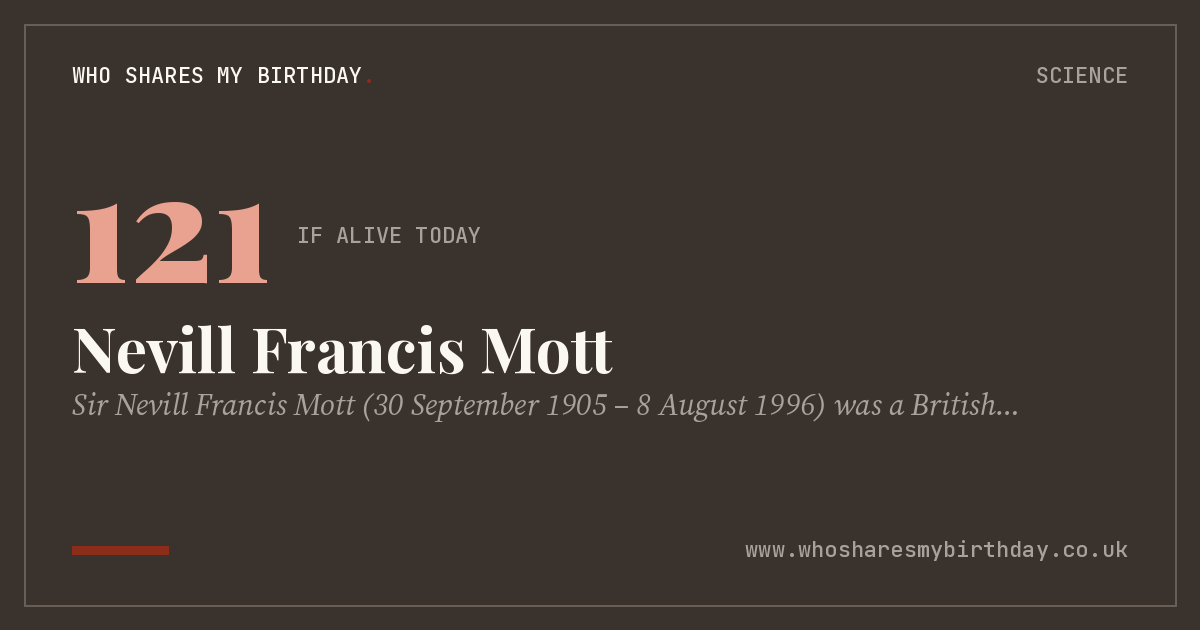 Nevill Francis Mott