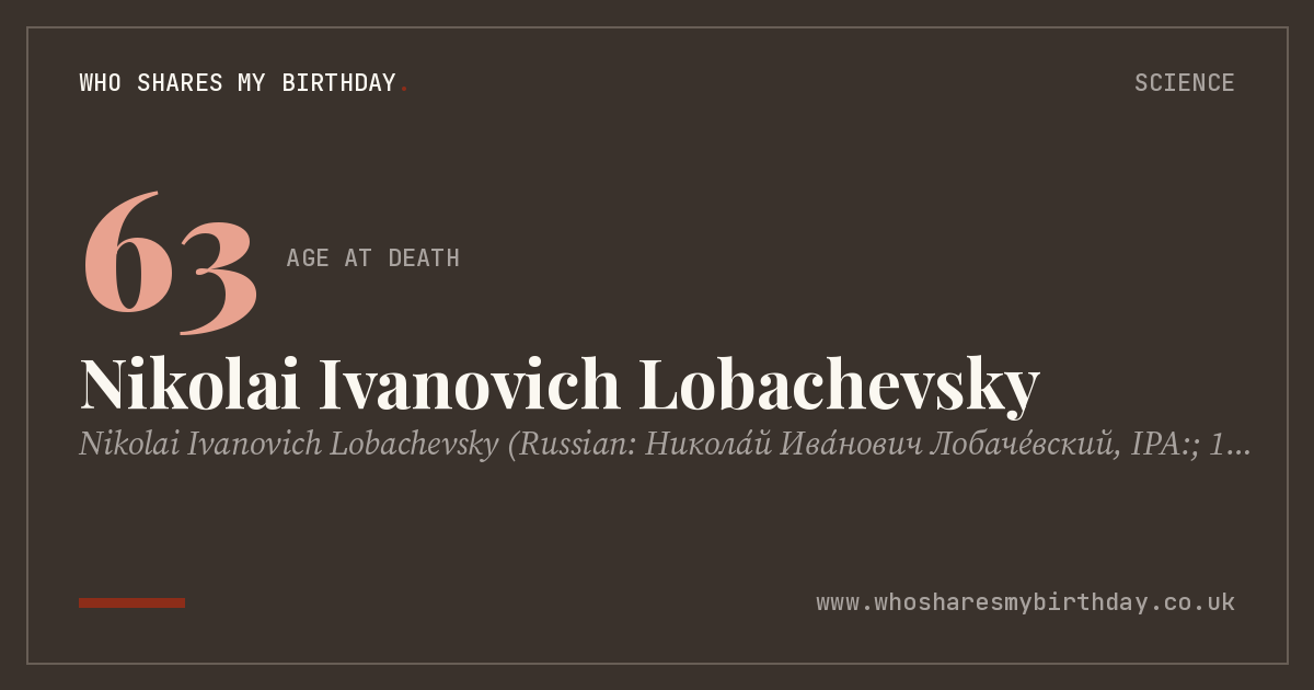 Nikolai Ivanovich Lobachevsky