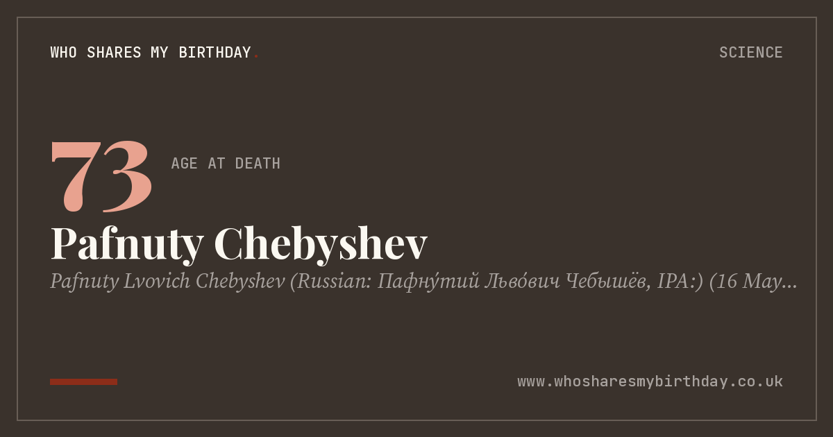 Pafnuty Chebyshev