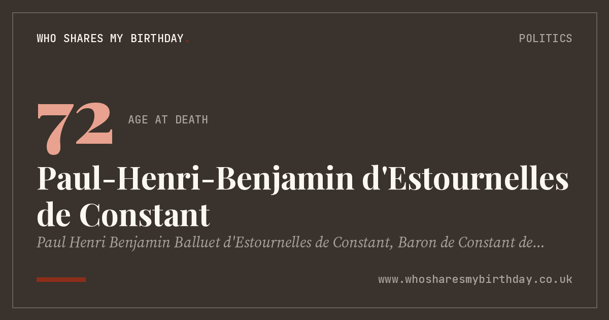 Paul-Henri-Benjamin d'Estournelles de Constant