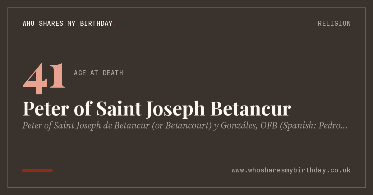 Peter of Saint Joseph Betancur