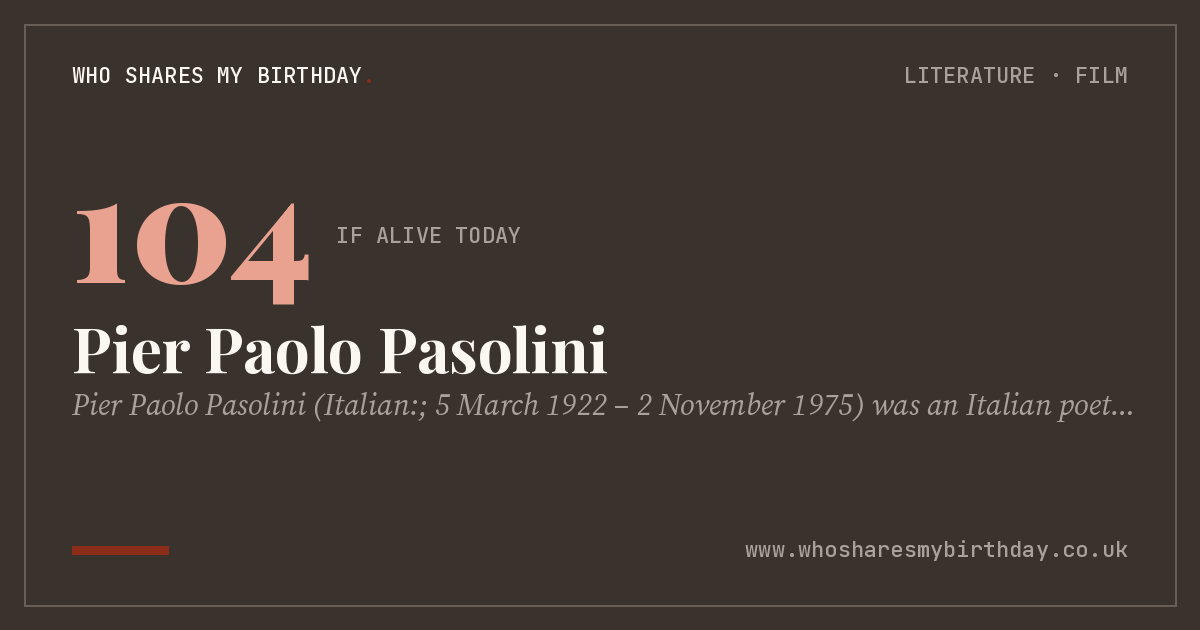 Pier Paolo Pasolini