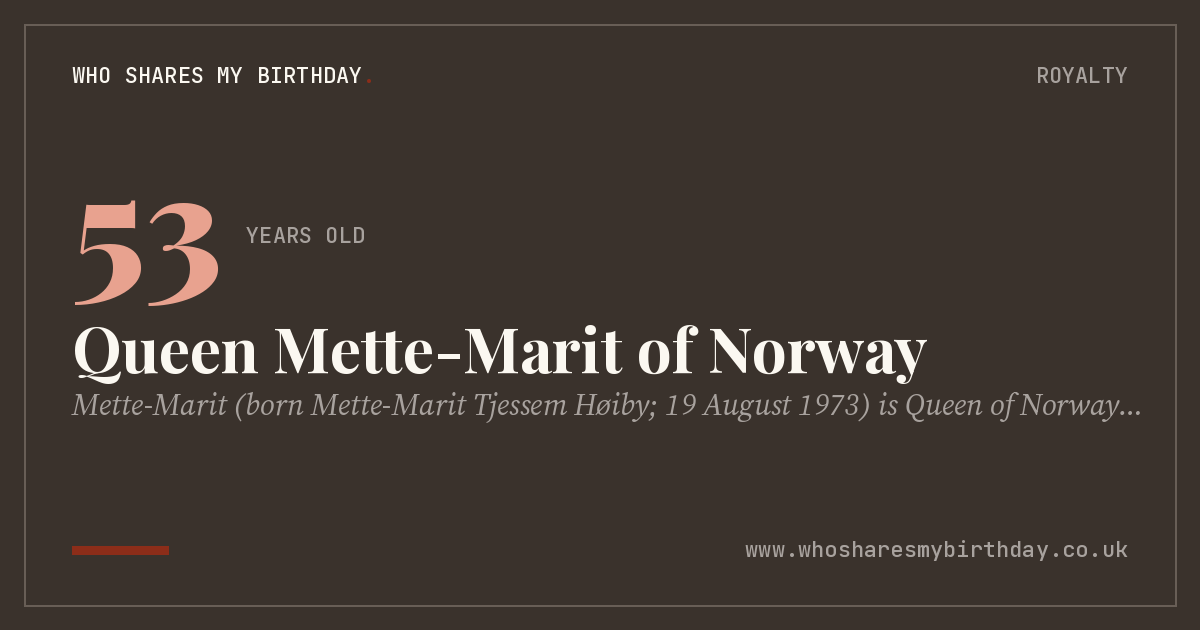 Queen Mette-Marit of Norway