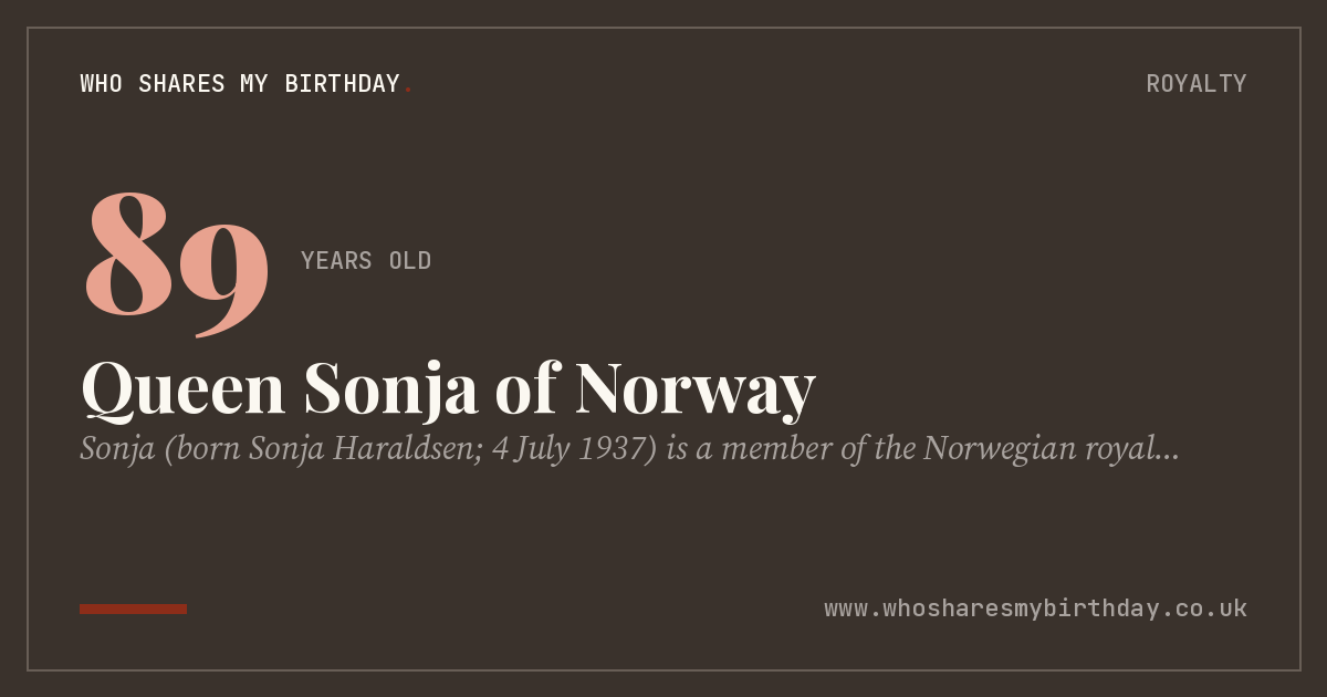 Queen Sonja of Norway