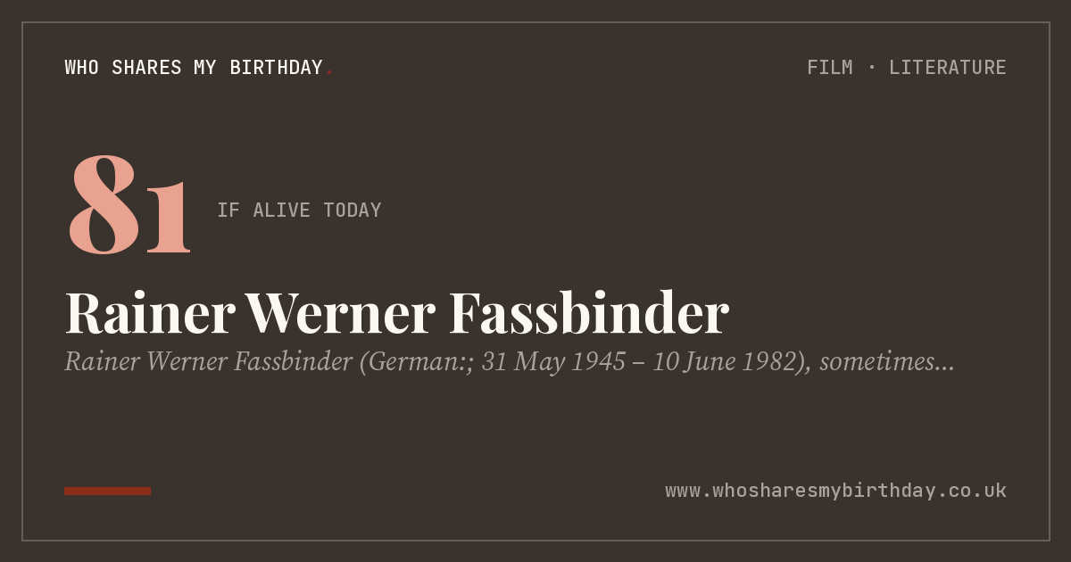 Rainer Werner Fassbinder