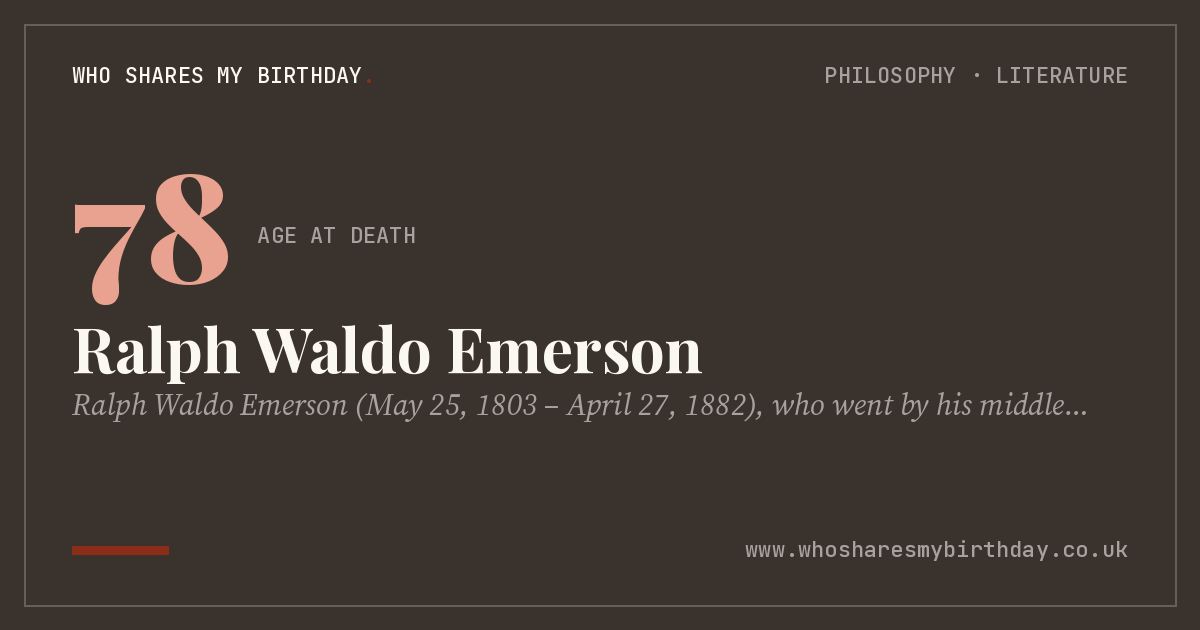 Ralph Waldo Emerson