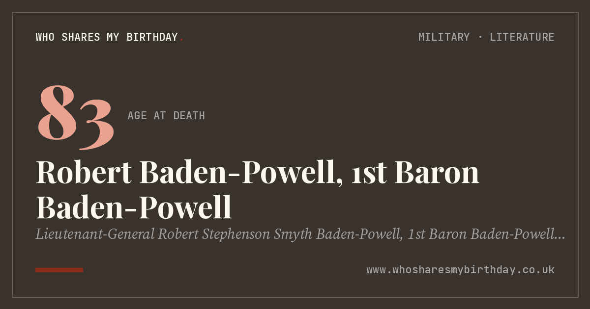 Robert Baden-Powell, 1st Baron Baden-Powell