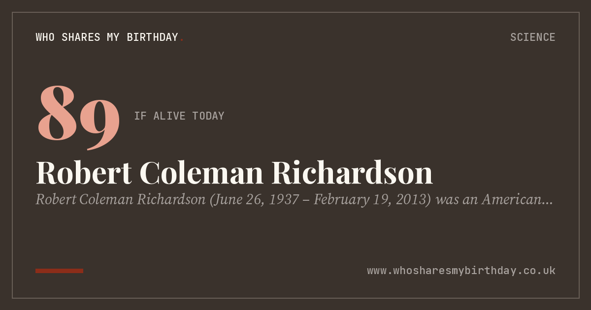 Robert Coleman Richardson