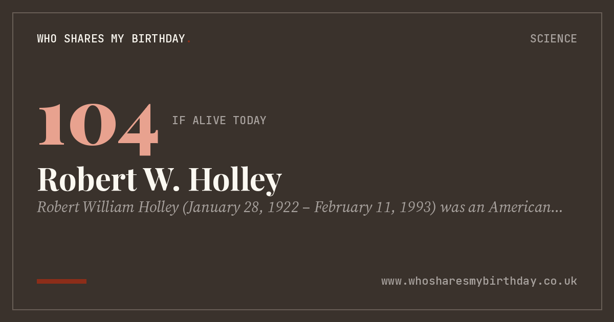 Robert W. Holley
