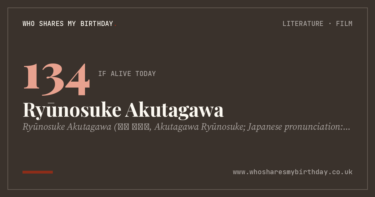 Ryūnosuke Akutagawa