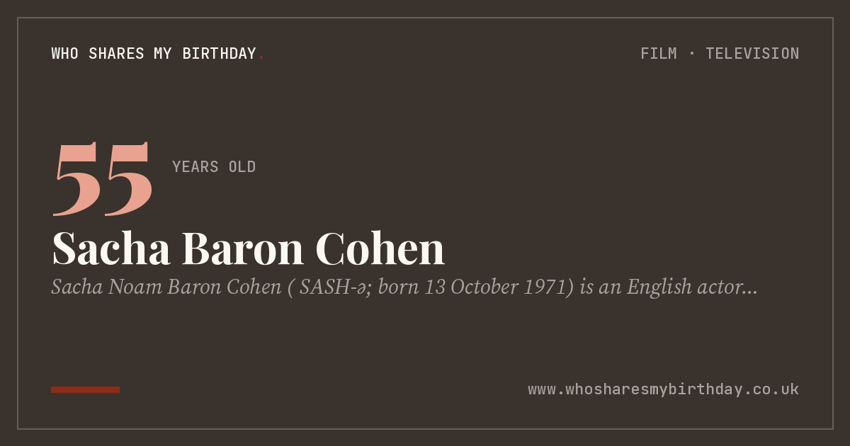 Sacha Baron Cohen