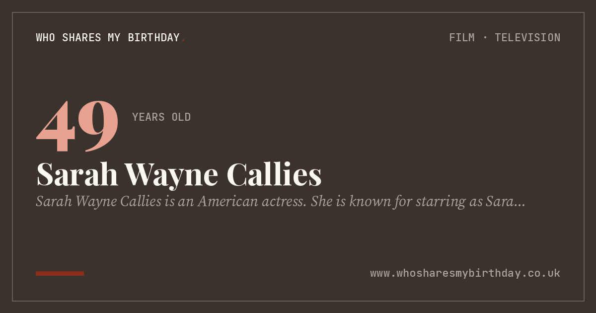 Sarah Wayne Callies