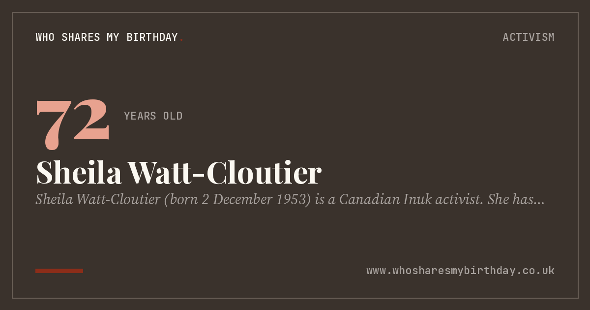 Sheila Watt-Cloutier