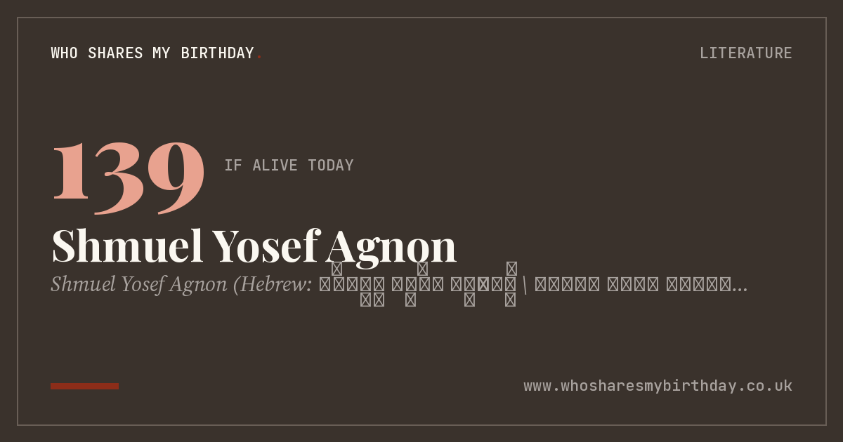 Shmuel Yosef Agnon
