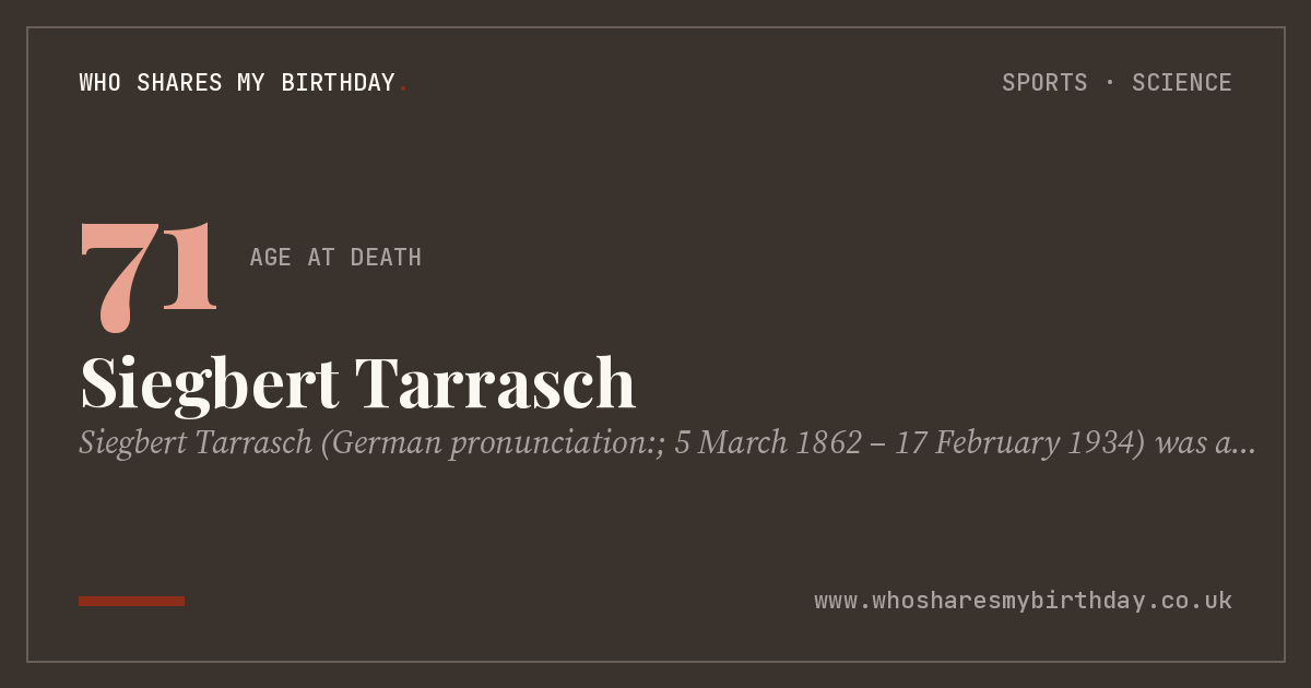 Siegbert Tarrasch
