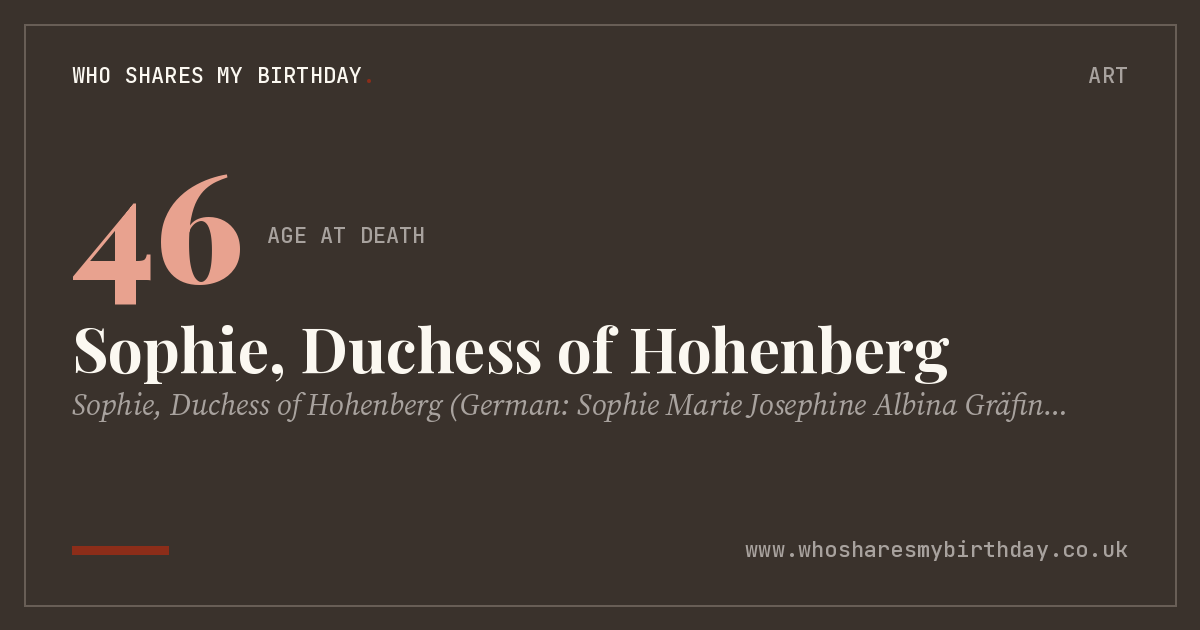 Sophie, Duchess of Hohenberg