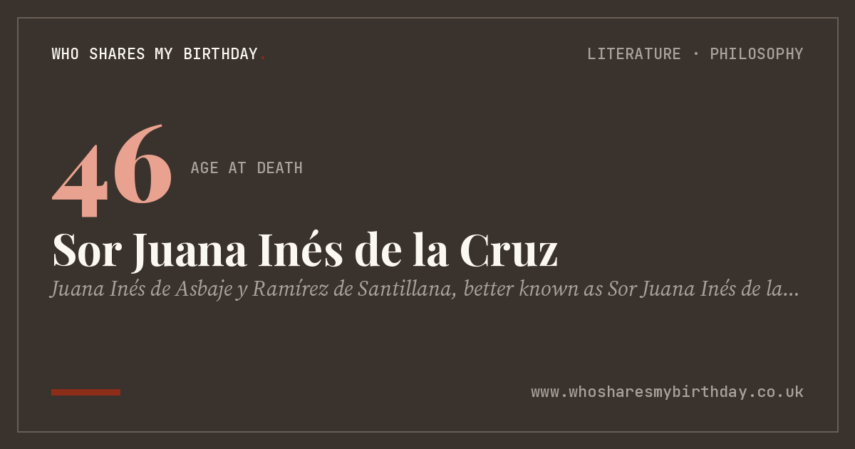 Sor Juana Inés de la Cruz
