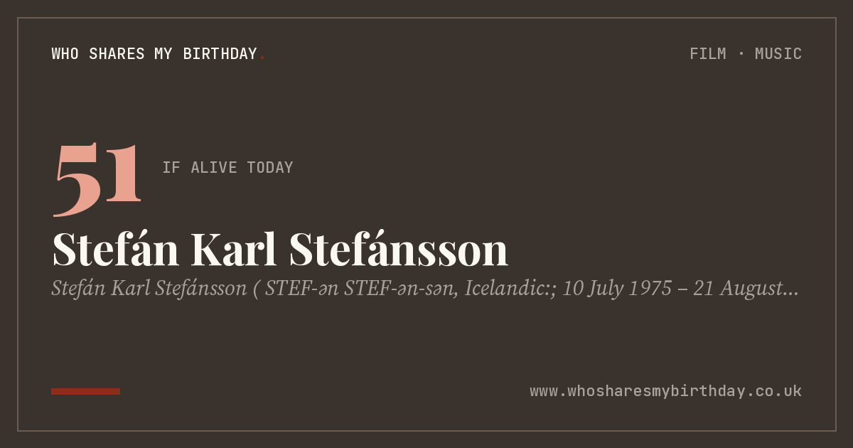 Stefán Karl Stefánsson