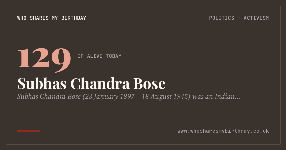 Subhas Chandra Bose