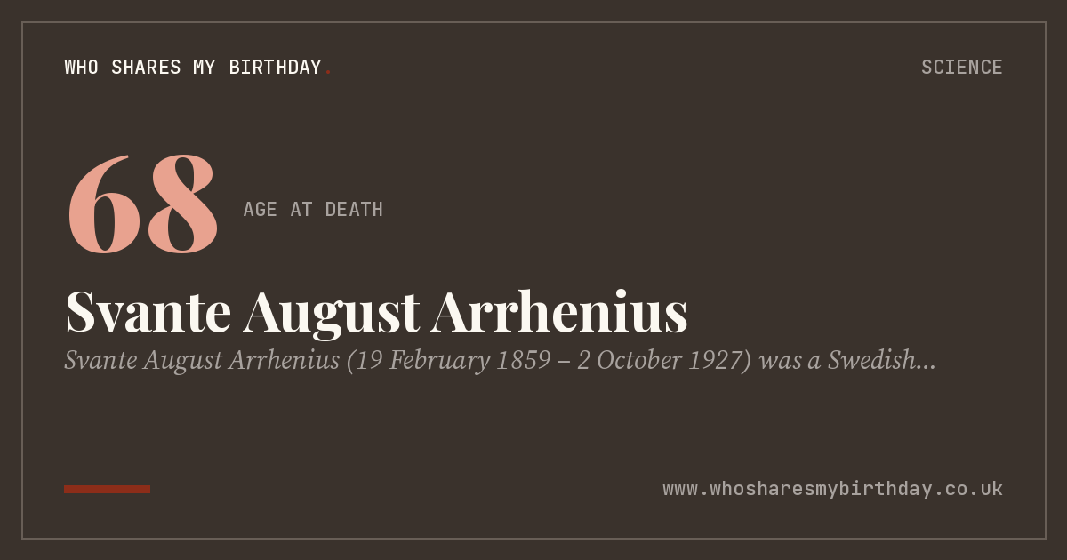 Svante August Arrhenius
