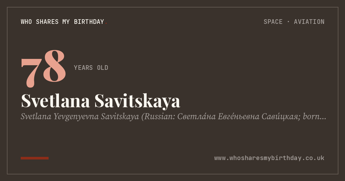 Svetlana Savitskaya