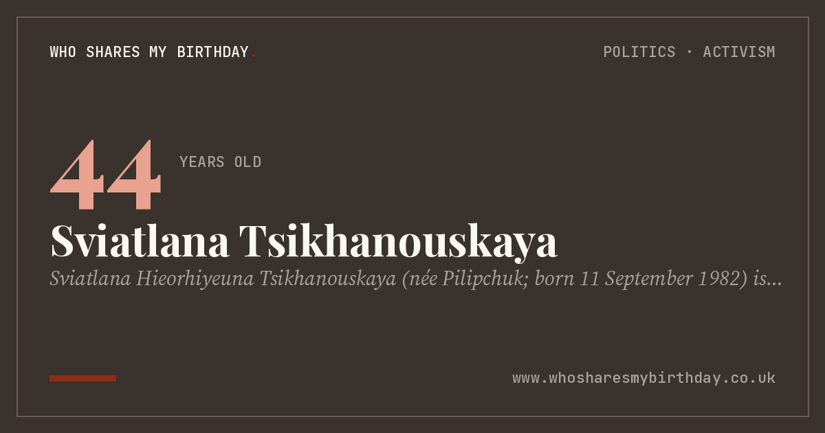 Sviatlana Tsikhanouskaya
