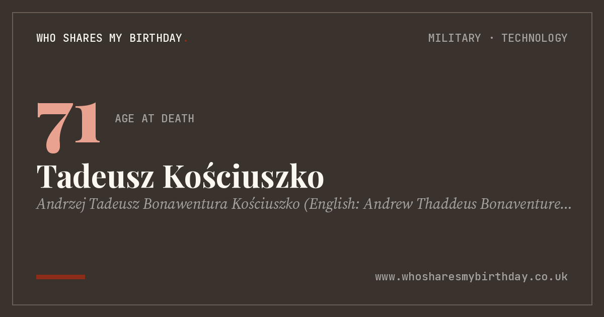 Tadeusz Kościuszko