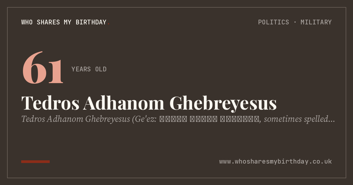 Tedros Adhanom Ghebreyesus